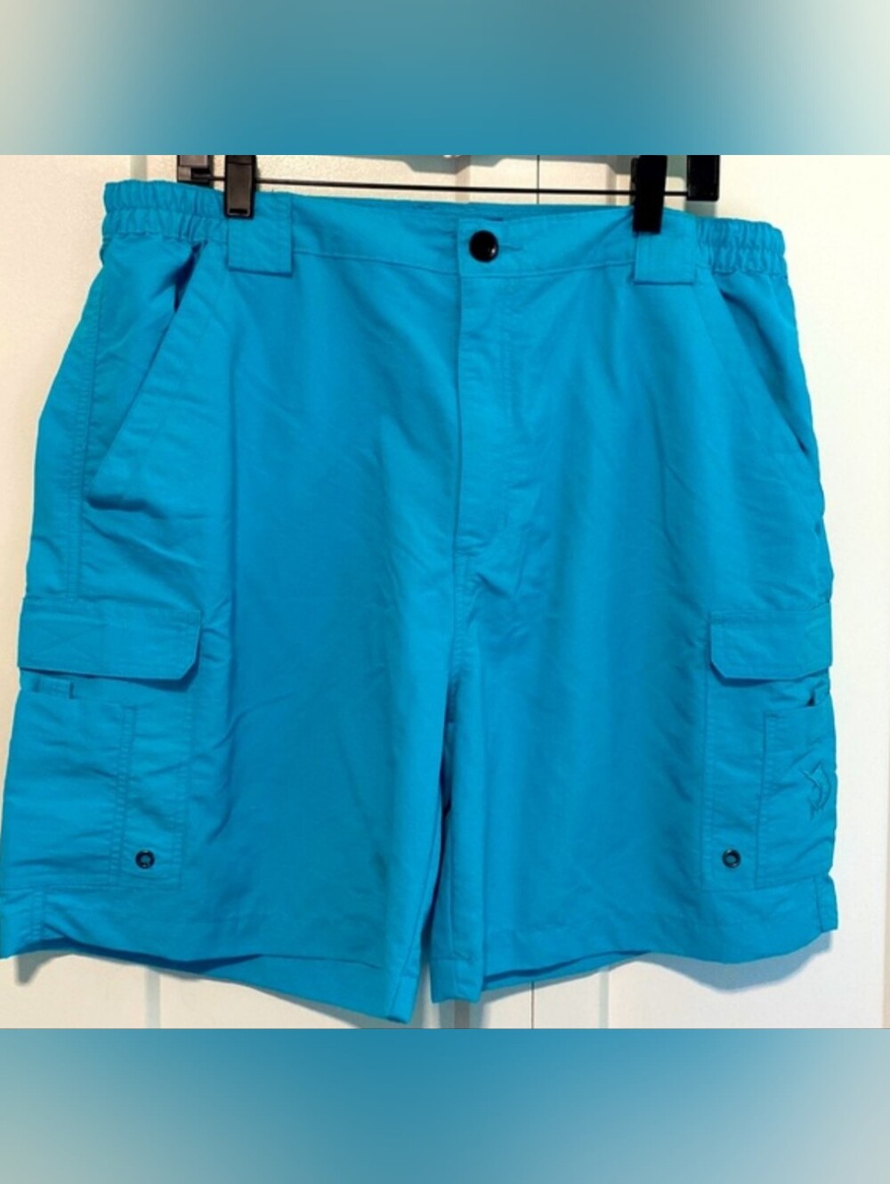 Reel Legends Men's Light Blue Quick Dry Cargo Shorts